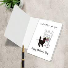 1pc Happy Mother's Day Card From The Dog, Lovely Mother's Day Gift For Dog Mom, Can't Wait To See You Again
