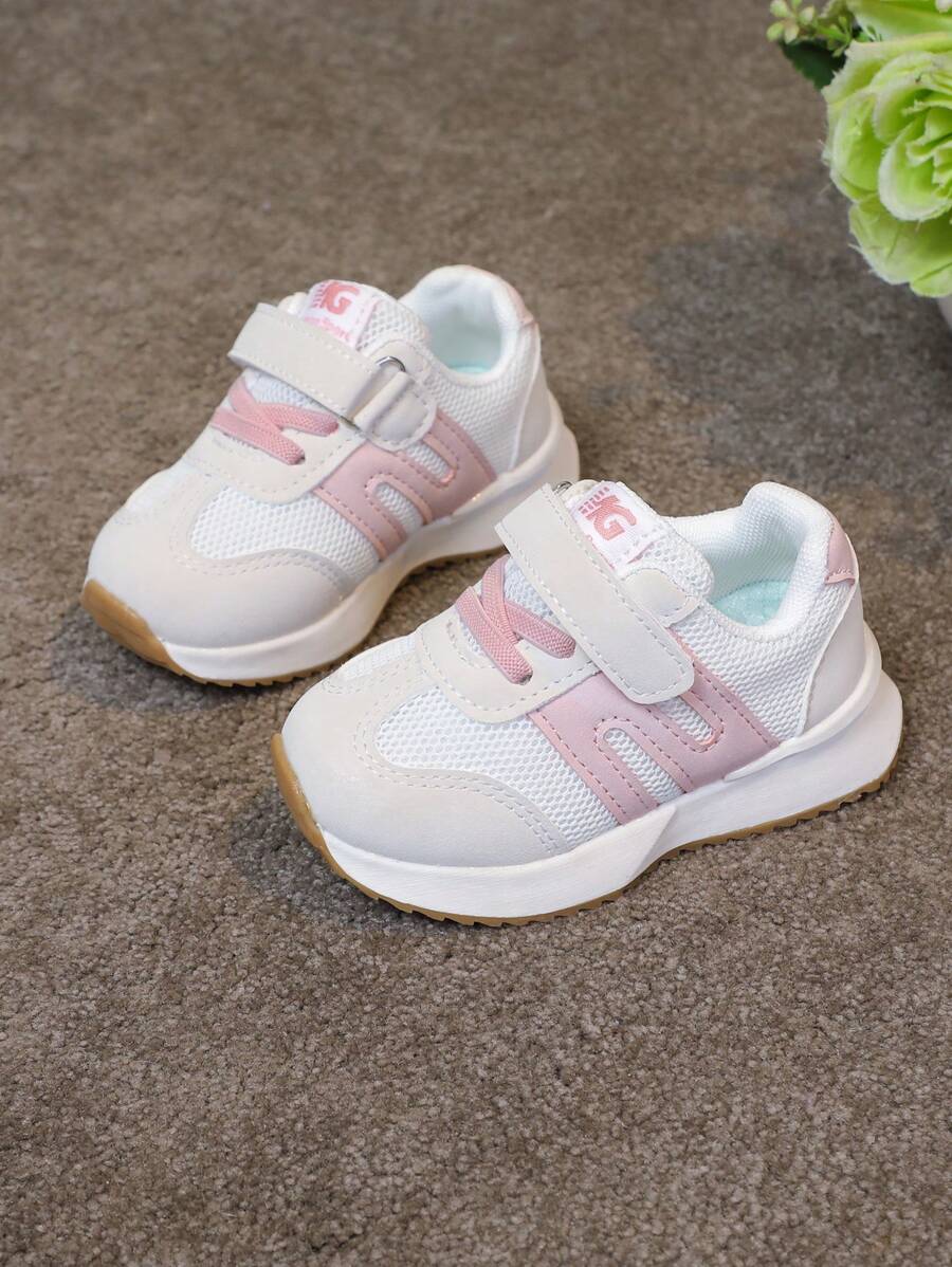 A Pair Of Unisex Children's Soft Soled Sports Shoes For Spring And Autumn 2024, New Casual Sneakers For Girls, Versatile White Shoes For Students