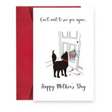 1pc Happy Mother's Day Card From The Dog, Lovely Mother's Day Gift For Dog Mom, Can't Wait To See You Again