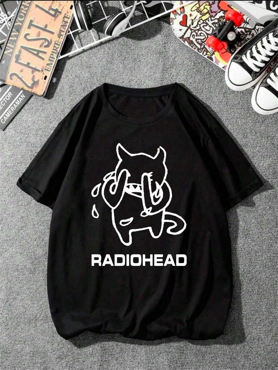 Crying Devil T-Shirt Unisex Shirt 100% Cotton Blouse Streetwear  T-Shirt - màu đen - Xem 1