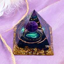Collection des douze constellations, Pyramide Orgone, Bélier, Vierge, Taureau, Cancer, Capricorne, Sagittaire, Lion, Poissons, Gémeaux, Verseau, Balance, Scorpion, cristaux, outil de méditation Pyramide Orgone, décoration pour la maison, cadeau pour Thanksgiving, Noël, anniversaire