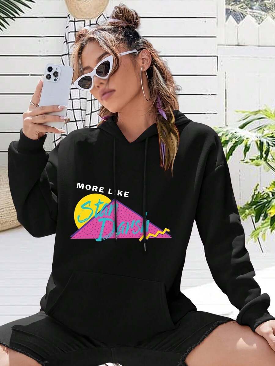 South Park Inspired 'Stan Darsh' 90s Ladies Sweatwomen Hoodies - Eric Cartman Design - Black - View 1