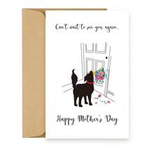 1pc Happy Mother's Day Card From The Dog, Lovely Mother's Day Gift For Dog Mom, Can't Wait To See You Again