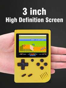 1pc Handheld Game Console With 400 Nostalgic Classic Retro Games Portable Mini Russian Old-Fashioned Handheld Gaming Console Supports Double-Player Game Handles Support TV Connection Rechargeable Holiday Gift For Husband And Boyfriend