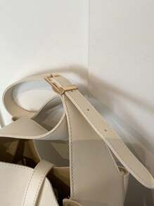 Geantă de mână nouă, la modă, de culoare solidă, cu capacitate mare, pentru femei, geantă casual șic potrivită pentru navetă, geantă de umăr și crossbody