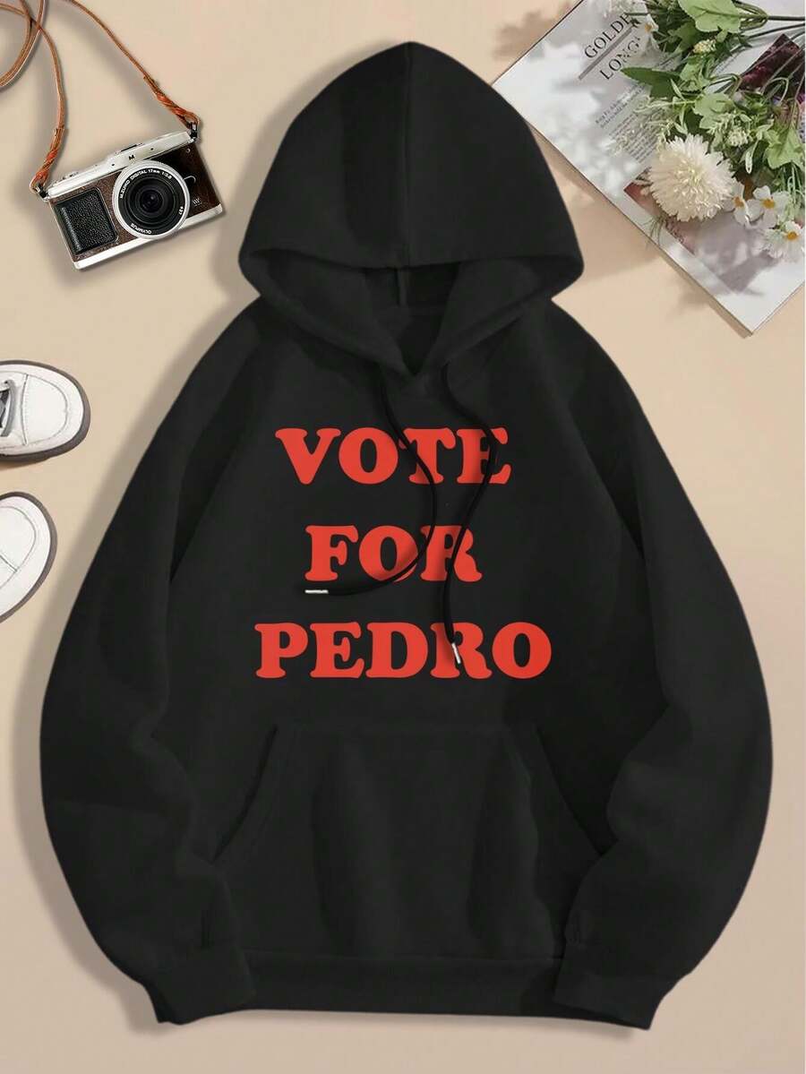 Vote For Pedro Napoleon Dynamite Big Size Women Hoodie Women's Jacket - Black - View 1