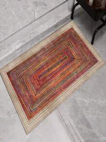 Elegant Style Rainbow Decorative Carpet, New Short Plush Pearl Velvet Material Indoor Rugs, Living Room Carpet, Sofa Rug, Bedroom Rug, Bedside Anti-Slip Mat, Dining Room & Kitchen Rug, Office Chair Pad, Entryway Mat, Outdoor Picnic Mat, Camping Blanket