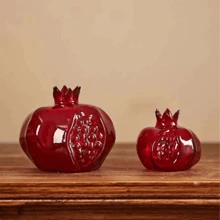 1pc High-End Glass Crafted Pomegranate Flower Vase, Desktop Decor, Flower Holder, Hydroponic Planter, Suitable For Home, Restaurant, Foyer, Gift Gifts Birthday Graduation