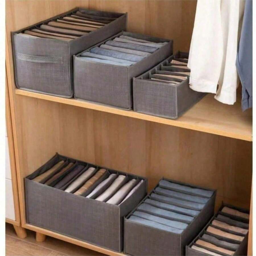 7 Grids Clothes Storage Box Tidy Grid For Underwear And Pants - 套件 5 - 查看 1