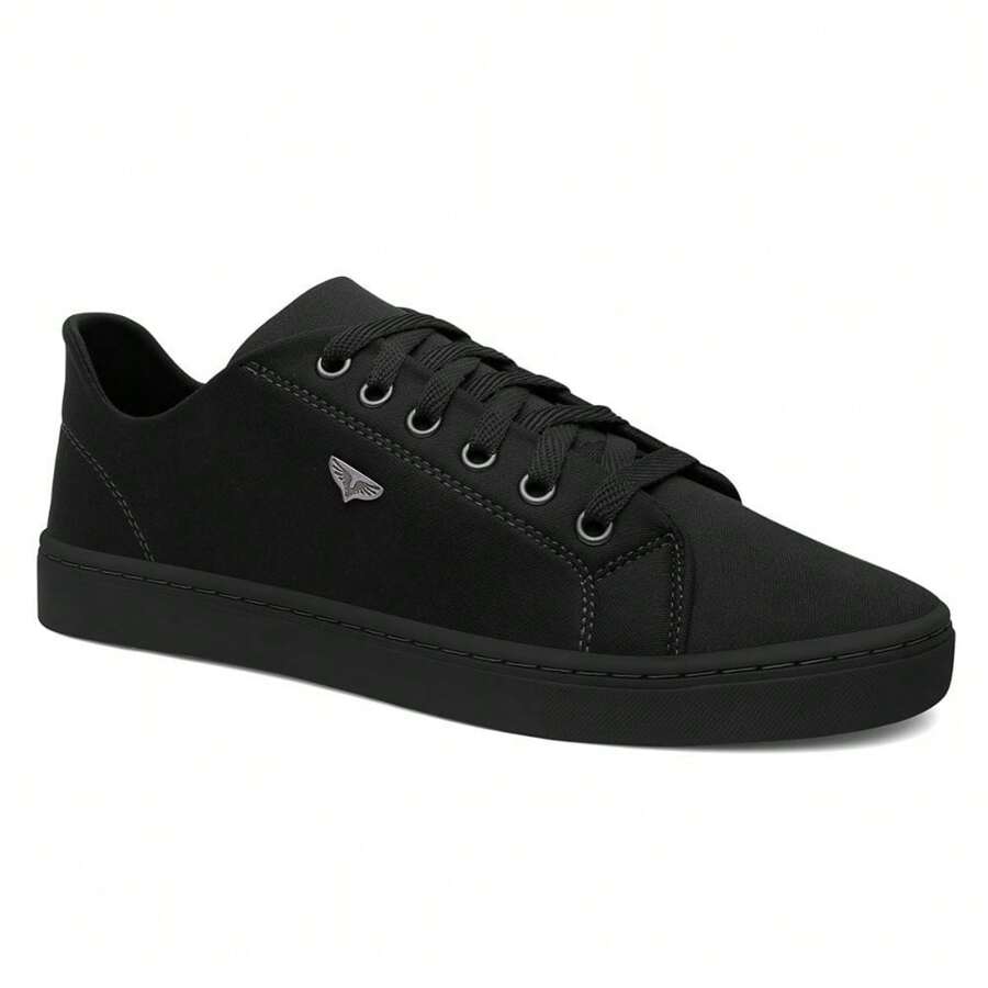 Men's Casual Social Sneakers With Comfortable Laces - màu đen - Xem 1