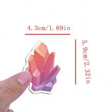 200PCS Crystal Stickers Vinyl Aesthetics Stickers Scrapbooking, Diary, Bumper, Skateboard, Water Bottle, Cartoon, Hard Hat, Car Stickers And Decals