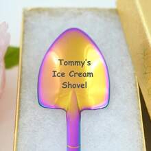 Personalized Silver Ice Cream Spoon - Custom Engraved Ice Cream Shovel For Dad - Unique Gift For Ice Cream Lovers - Perfect For Father's Day, Birthdays, Or Any Special Occasion - Show Your Love With A Thoughtful And Fun Gift - Ideal For Enjoying Ice Cream, Gelato, And Sorbet - Lightweight And Durable Design For Everyday Use