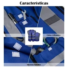 Vmingo Industrial Safety Vest Reflective Firefighter 1 Piece - Blue - View 3