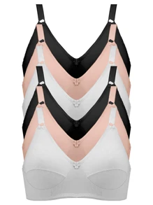 Non-Padded Bra Kit With Wide Straps | Single, Smooth, Non-Padded Comfort | Strap Adjustment And Support | 5 UNITS, 3 UNITS And 1 UNITS! - 彩色 - 查看 1