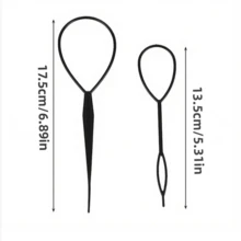 2pcs/Set Hair Braiding Tool Kit, Hair Styling Tool, Suitable For All Hair Types - Multicolor - View 3