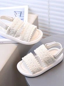 1 Pair Kids' Mesh Sandals, Summer Toddler Boys' Casual Beach Shoes, Girls' Back To School Lightweight Soft Bottom Flat Sandals