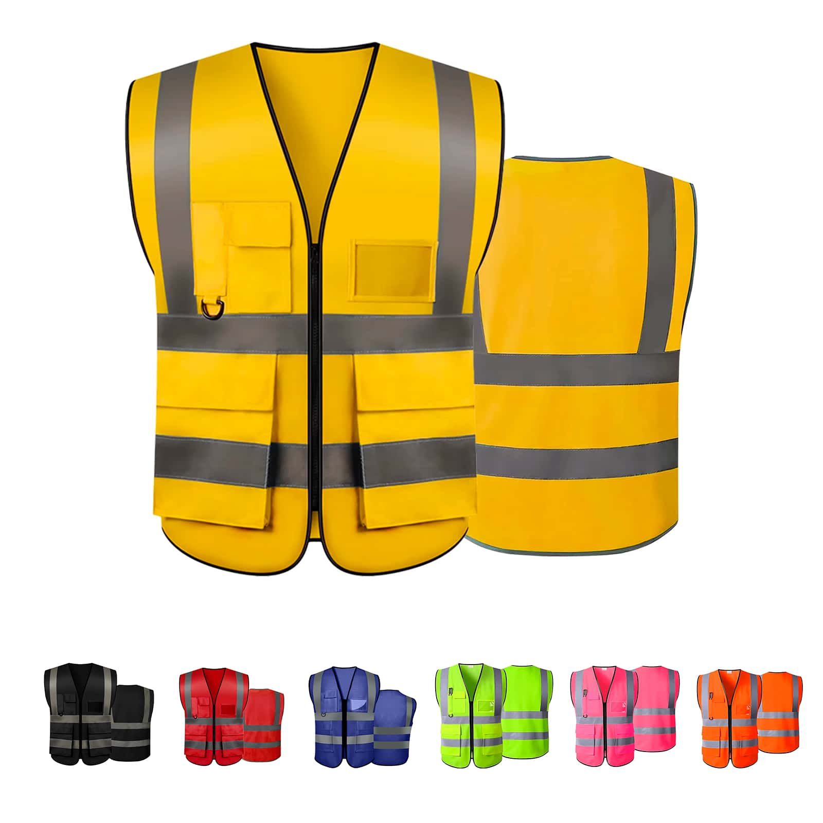 Vmingo Chaleco Industrial Brigadista Reflectante 1 Pieza - Amarillo - Ver 1