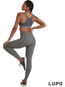 Max Lupo Sport Women's Seamless Butt Lifting Gym Workout Leggings - 灰色 - 查看 3