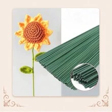 50pcs Handmade Flower Stem Rose Fake Flower Stem Rose Carnation Making Material No. 2 Flower Pole Wire DIY Flower Branches Gifts Birthday Graduation,Fake Plants