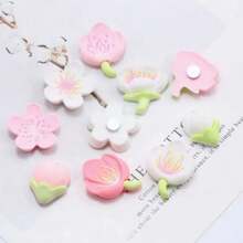 4 Sets 6 Sets Color Pattern Random Fresh And Simple Peach Blossom Flowers Magnetic Pasting Pastoral Style Creative Refrigerator Sticker Fixed Photo Message Whiteboard Sticker Classroom Decoration Picture Frame Decoration Wall Decoration