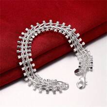 Elegantes 1 Stück 925 Silber 20 cm Skelett Armband Mode Frauen Charme Hochzeit Party Geschenk Schmuck