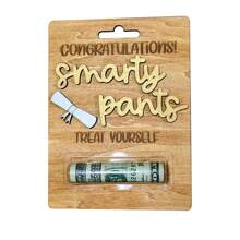 1pc Wooden Creative Graduation Congratulations Gold Card, Holder Graduation Party Decoration, Graduation Gift (Excluding 3D Stand, Coins)