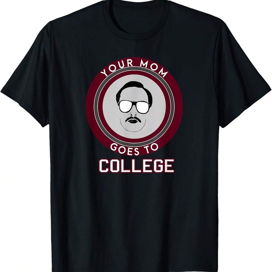Camiseta Tu mamá va a la universidad - Negro - Ver 1