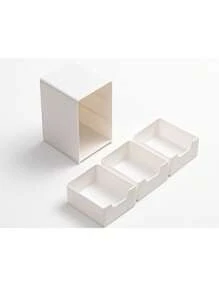 1 pieza Caja de almacenamiento de escritorio pequeña, organizador de muebles para accesorios, cosméticos, joyería - Blanco - Ver 13