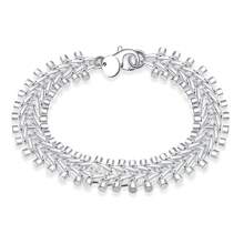 Elegantes 1 Stück 925 Silber 20 cm Skelett Armband Mode Frauen Charme Hochzeit Party Geschenk Schmuck