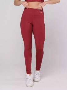 Women's Basic Gym Polyamide Fitness Leggings Navy Blue And Gray Intense Lot Fitness Collection - Burgundy - View 1