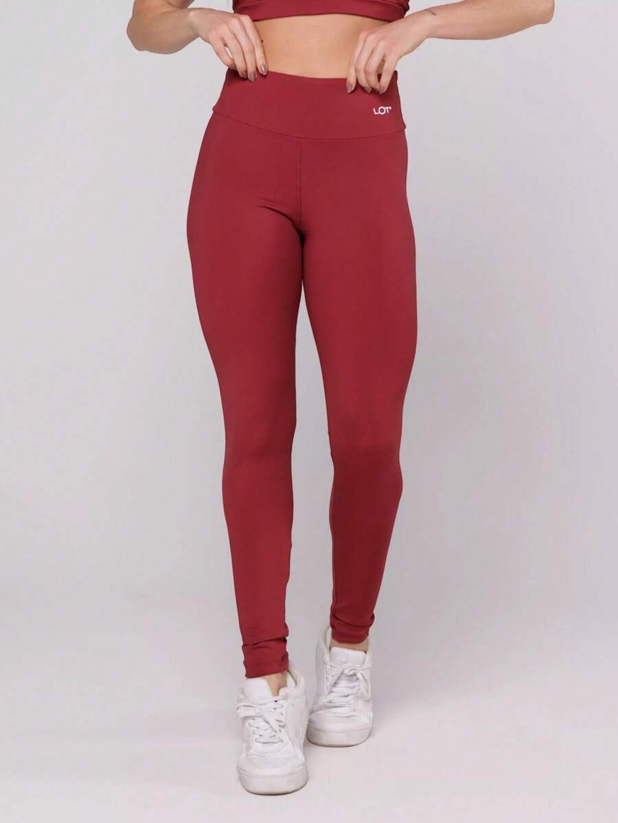 Women's Basic Gym Polyamide Fitness Leggings Navy Blue And Gray Intense Lot Fitness Collection - Burgundy - View 1