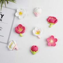 4 Sets 6 Sets Color Pattern Random Fresh And Simple Peach Blossom Flowers Magnetic Pasting Pastoral Style Creative Refrigerator Sticker Fixed Photo Message Whiteboard Sticker Classroom Decoration Picture Frame Decoration Wall Decoration