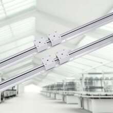 kangten 2pcs SBR16 1500mm Linear Guide Set Linear Shaft Rail + 4pcs SBR16UU Bearing Block - Silver - View 3