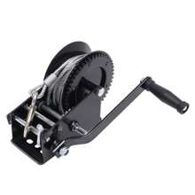 YUNRUX Dual Gear Hand Winch Hand Crank Manual For Boat ATV RV Trailer 33ft Cable