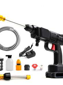 High Pressure Washer Portable Rechargeable Car Washer With Case And Accessories Cordless Rechargeable For Cars And Garden - Multicolor - View 6