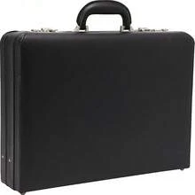 Heritage Travelware Vinyl Single Compartment 17.3" Laptop Case With Secure Combination Lock Briefcase, Black, One Size - màu đen - Xem 4