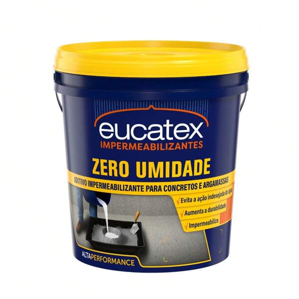 Impermeabilizante Eucatex 3,6L Zero Umidade – Aditivo p/ Concreto e Argamassa