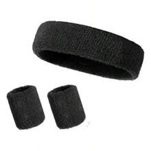 3pcs/Set Sweatband Set, Colorful Striped Sweatbands With 1 Headband And 2 Wristbands, Sports Anti-Perspirant Bands Gym, Hair Accessories, Men Accessories
