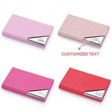 Colorful Business Card Holder With Metallic Finish - Customizable Engraving For Names Or Text - Stylish And Functional Card Case For Professionals - Perfect For Networking Events, Conferences, And Business Meetings - Unique Gift Idea For Colleagues, Graduates, Or Entrepreneurs - Enhance Your Professional Image With A Personalized Touch