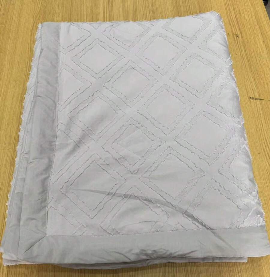 Colcha verano - Edredón de verano gris con flores cortadas - Ver 1