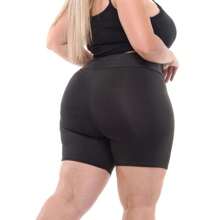 Plus Size Shorts - 黑色 - 查看 5