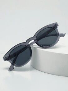 1 pièce Lunettes de mode personnalisées simple à petit cadre ovale pour hommes (convient pour la conduite, les voyages, les sorties décontractées, les activités en plein air, les sports, l'utilisation quotidienne) pour l'été, la plage, les vacances, les activités extérieures, les voyages