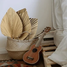 A Set Of 45pcs Of Dried Pampas Grass Decorations, Including 4 Dried Palm Leaves, Large Dried Palm Spears, And Dried Flower Bouquets Suitable For Bohemian Weddings, Home Parties, Kitchen Vases, Farmhouse Table Arrangements, And Anniversary Decorations. Gifts Birthday Graduation,Fall Decor,Autumn - Beige - View 8