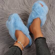 Fluffy Slippers, Furry Slippers For Women, Outdoor Wear 2024 New , Autumn/Winter, Home/House Slippers, Summer