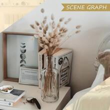 27/38/45/100/110/200 Pcs Artificial Pampas Grass Bohemian Style Dried Flowers Bundle - 50 Stems Pampas Decor, 30 Natural Dried Feather Grass, 120 Natural Bunny Tails For Versatile Rattan Tabletop Decor - Beige - View 7