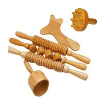 Kit 6 Piezas Maderoterapia Reafirmar Masajeador Corporal - Naranja Coral - Ver 1