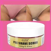 GZE 比基尼部位剃须前去角质磨砂膏 - 毛发倒生护理及身体磨砂膏 - 比基尼部位去角质磨砂膏 - 3.53 盎司 - 玫紅色 - 查看 3
