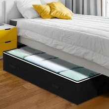 黑色床下收纳袋，大容量可见透明罩，可折叠衣物防潮收纳袋，超大床边收纳袋，宿舍和家庭必备品卧室、收纳袋、收纳袋、家庭收纳、女式白色 T 恤、女式黑色裤子、女士冬装、连衣裙、女士冬装、优雅女装、女士白衬衫、长袖、女士白色连体裤、女士春季连衣裙、女士春季服装、春季、春装、极简主义、夏季上衣