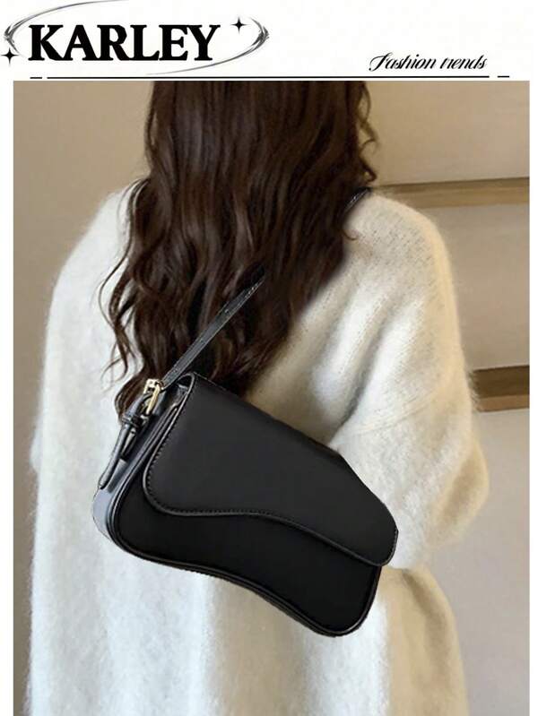 Burgundy Bag, Minimalist Solid Color Women's Shoulder Bag, Flap Shoulder Bag, Baguette Bag, Handbag, Underarm Bag, Square Bag, 1pc PU Leather Texture Bag, Patent Leather Crocodile Grain PU Fashionable Multifunctional Elegant Sexy Suitable For Handheld, Shoulder, Work, Business, Commute, Outdoor, Travel, Bag Size: 27*15*6cm