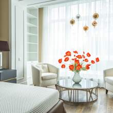 1/3/5/6支装，59厘米仿真罂粟花，每枝4朵，简约现代风格，可弯曲且不褪色 - 适合DIY花墙、场景装饰、客厅/卧室花瓶插花、婚礼、派对、桌面装饰。也适合秋冬季装饰、家居、厨房、婚礼、餐桌、中心摆件、办公室、花园、户外等场合。 - 夕陽紅 - 查看 10